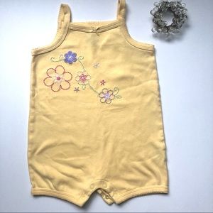 Carters Yellow Sleeveless Romper - Girls 24M
